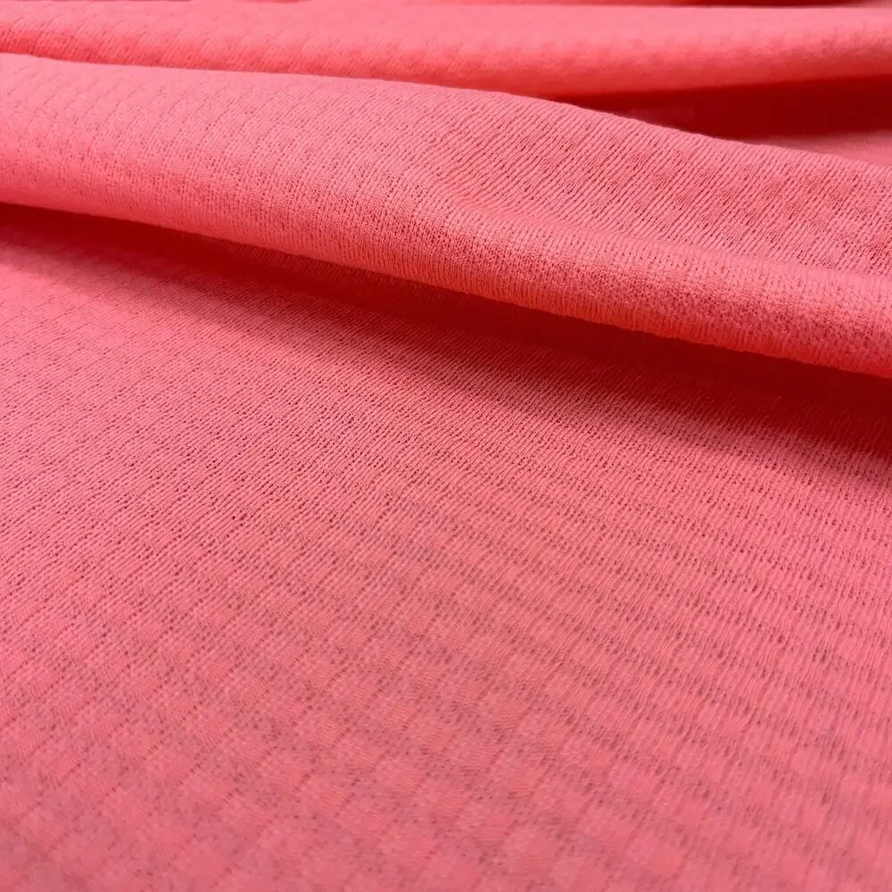 Vintage Fabric Pink 2.75 yards 60” width Solid Textured Square Check